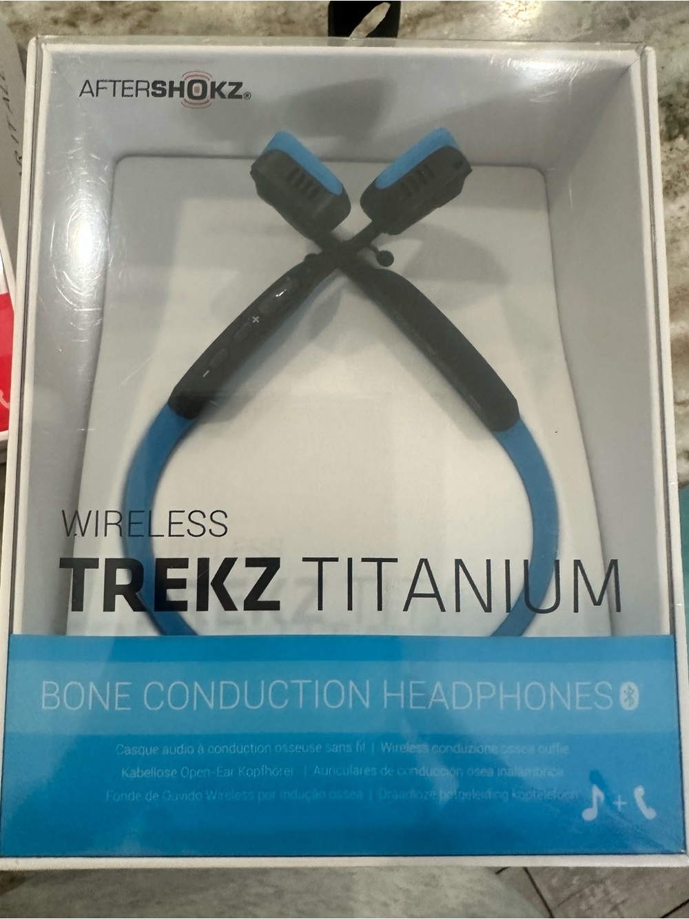 AfterShokz Trekz Titanium Wireless Bone Conduction Headphones - Blue